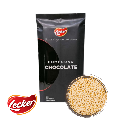 Lecker White Compound Chocolate Chips 1kg
