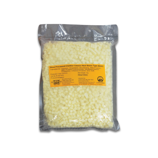 Food Tech - Heat Stable Diced Cheese 1kg (6mm)