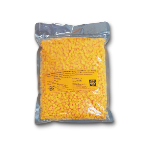 Food Tech - Heat Stable Red Diced Cheese 1kg (6mm)