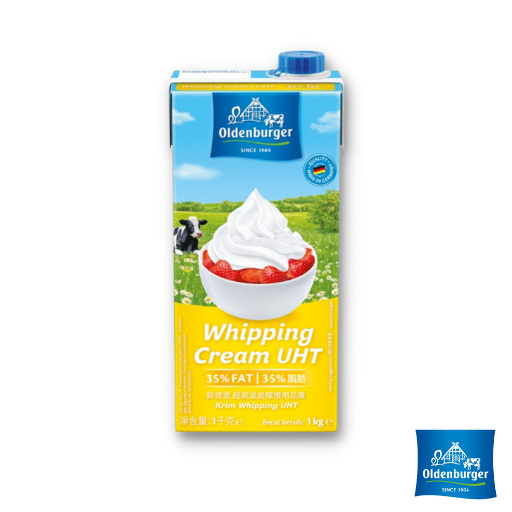 Oldenburger Shani Whipping Cream UHT (1L / 12 pkt / ctn)