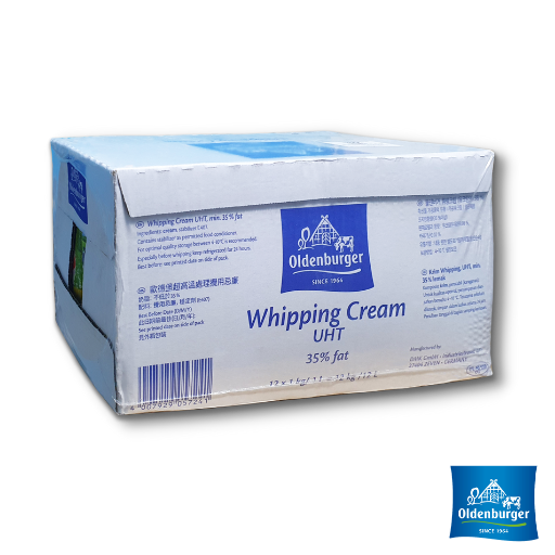 Oldenburger Shani Whipping Cream UHT (1L / 12 pkt / ctn)