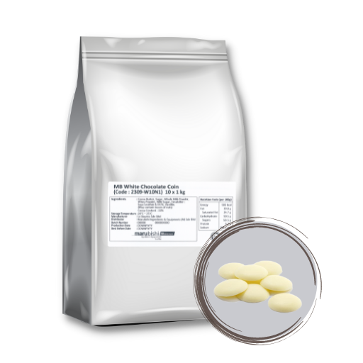 White Chocolate Nuggets (2309-W10N1) 1kg x 10pkts/ctn